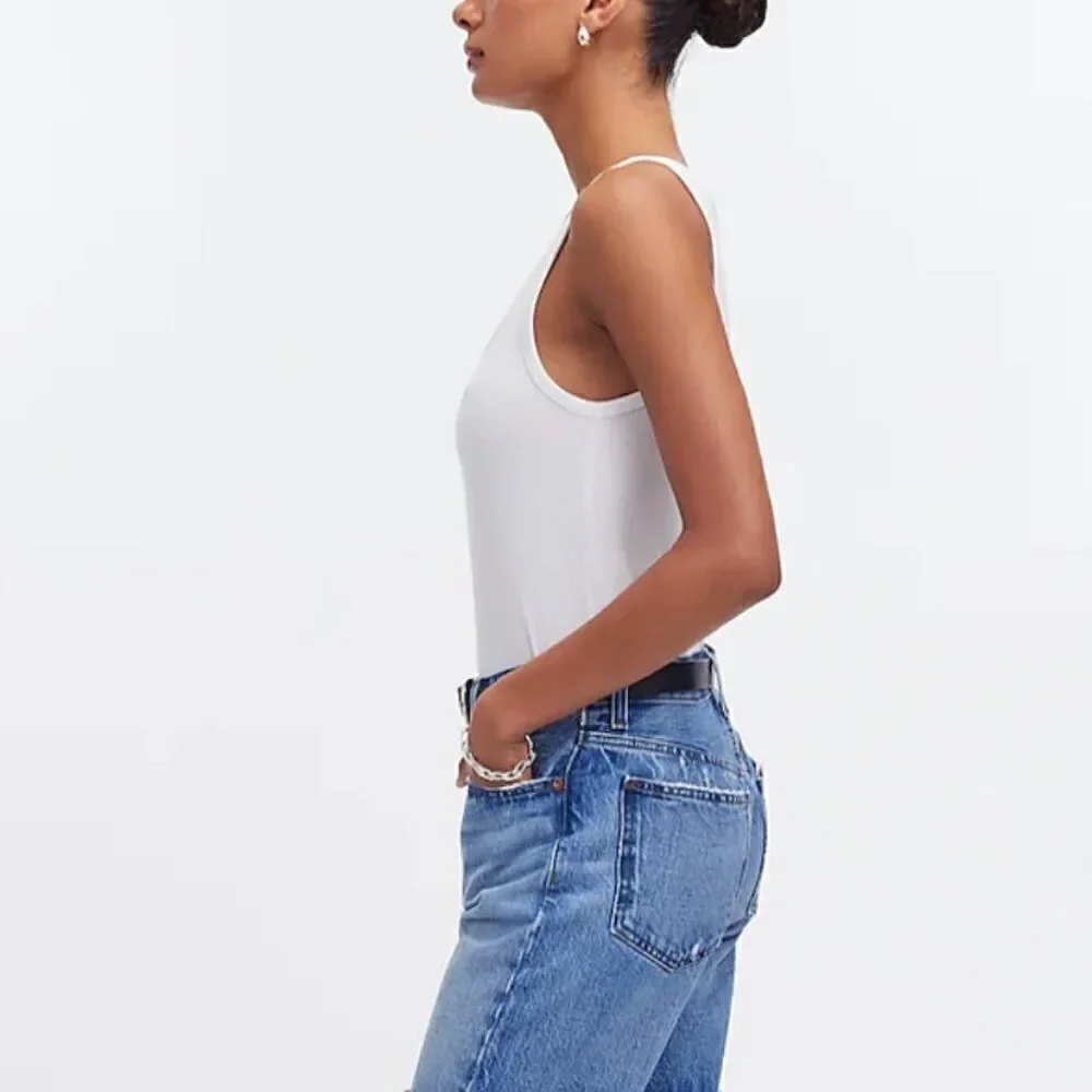 Madewell Long Denim Shorts in Pedersen Wash size 24 NWT